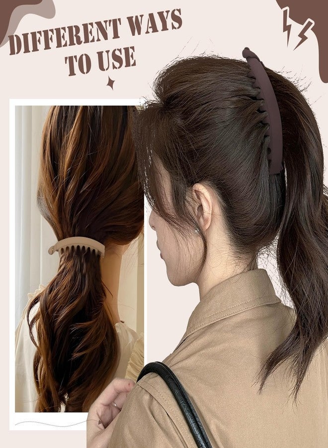 ProSuites 8 PCS Banana Hair Clips for Women, Cute and Stylish French Hair Claw Clips, Neutral Color Ponytail Holder Hair Accessories for Thin/Thick Hair, All Day Hold - Image 4